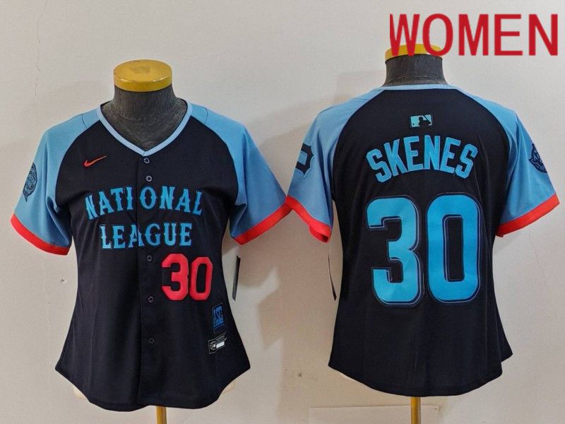 Women Pittsburgh Pirates #30 Skenes Blue All star 2024 Nike MLB Jersey style 6